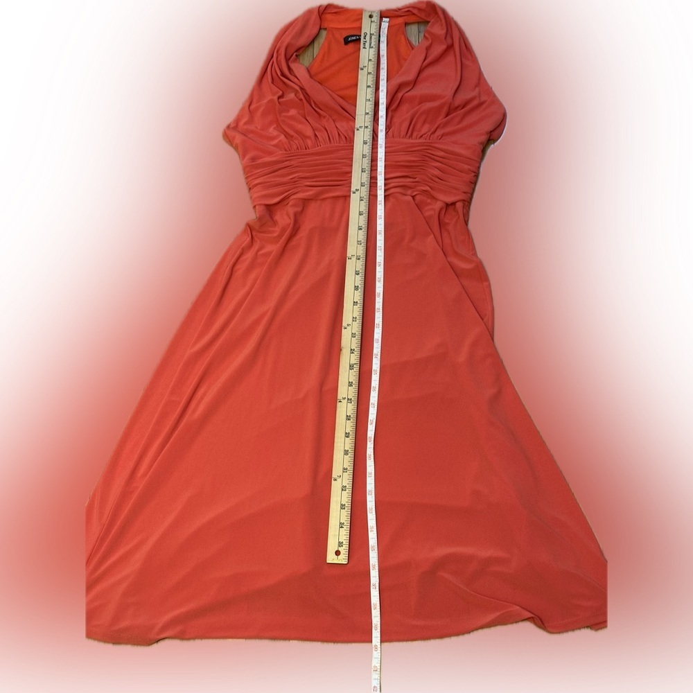 Jones Wear Midi Coral Dress Sz 12 Formal Elegant 
 Vibrant Party Wedding guest - Picture 10 of 10